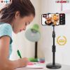 Phone Holder Stand for Desk Cellphone Stands for Mobile Round Base Boom Video Call Conference Portable 5 Core ZM 18