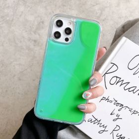 Plastic Luminous Glitter Powder Quicksand Phone Case (Option: Green-IPhone11)