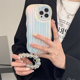 Laser Wave Silicone Phone Case (Option: Phone case and bracelet-Iphone 11)