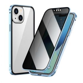 Privacy-proof Magneto Phone Case Double Sided Metal Frame (Option: Yuanfeng Blue-IPhone14)