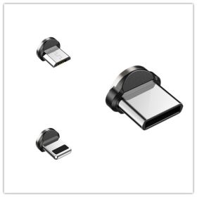 Magnetic Data Cable Threeinone 540-degree Rotation  Charging Cable Suitable (Option: Single head set)