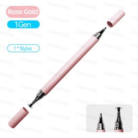 2 in 1 Universal Stylus Pen For Tablet Mobile Android ios Phone iPad Accessories Drawing Tablet Capacitive Screen Touch Pen (Colors: Rose gold)