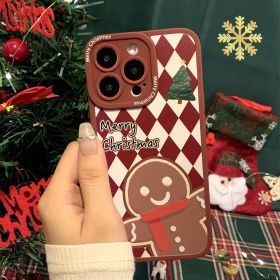 Christmas Gingerbread Man iPhone 14 Phone Case 13pro Apple 12 Cat's Eye 11 Thanksgiving 7/8 Burgundy xs (colour: Gingerbread Man Christmas)