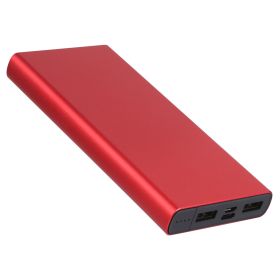 20000mAh Power Bank Portable External Battery Pack Phone Charger with Dual USB Output Ports Type C Micro USB Input (Color: Red)