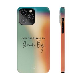 Dream Big Quote Slim Case for iPhone (Color: Green)