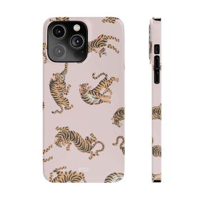 Leopard with Roses Slim Case for iPhone (Color: Pink)