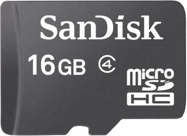 SanDisk MicroSD 16GB Standard Class4 Memory Card with SD Adapter (SKU: g76669g16gmsd)