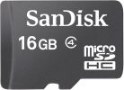 SanDisk MicroSD 16GB Standard Class4 Memory Card with SD Adapter