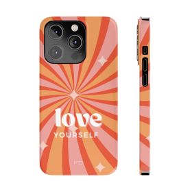 Love Yourself Positive Message Slim iPhone Case (size: Iphone 14)