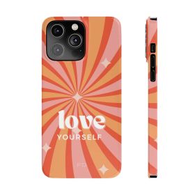 Love Yourself Positive Message Slim iPhone Case (size: IPhone 14 Pro Max)