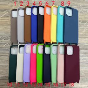 Skin-feeling Soft Shell Lined Lanyard Phone Case (Option: 6 Style-iPhone11)