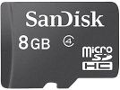 SanDisk MicroSD 8GB Standard Class4 Memory Card with SD Adapter