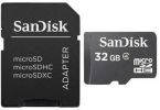 SanDisk MicroSD 32GB Standard Class4 Memory Card with SD Adapter